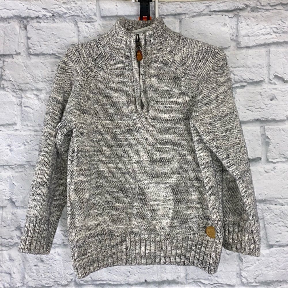 Label of graded goods quarter zip mock collar sweater little boys size 2-4y